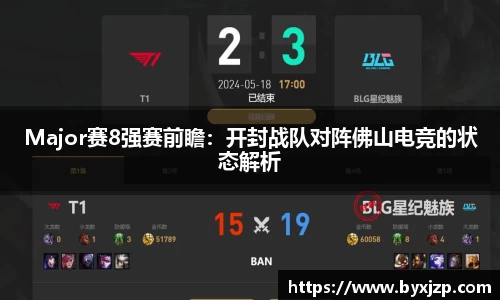 Major赛8强赛前瞻：开封战队对阵佛山电竞的状态解析